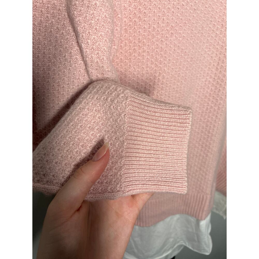 Ted Baker Womens Two-Piece Sweater 3 Medium Pink Lissiah Bobble Layered Shirt - Picture 6 of 11